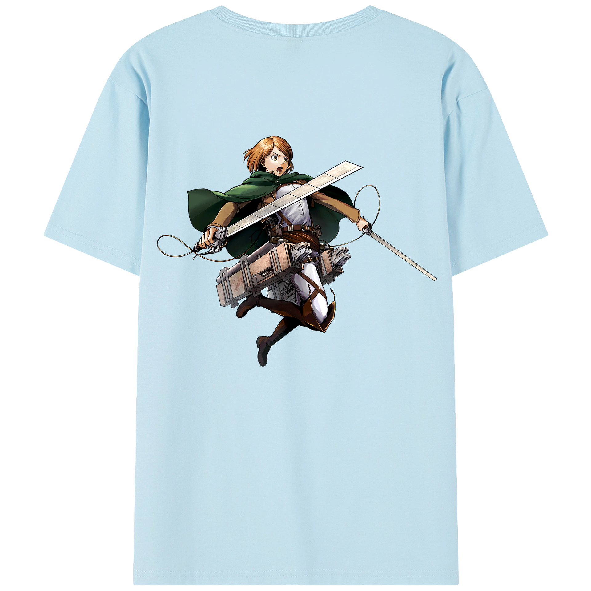 （画像用） 進撃の巨人 ペトラ·ラル Attack on Titan Petra Rall 綿100％半袖Tシャツ（背面プリント）
